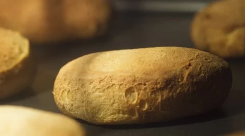 Biscuits baking time lapse (zoom) Stock Footage 10735754