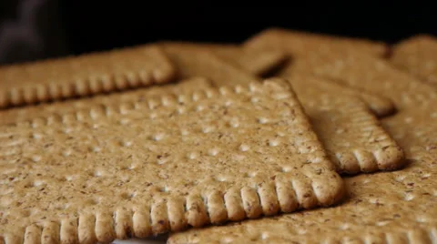 Biscuits On The Black Background Stock Footage 65403707