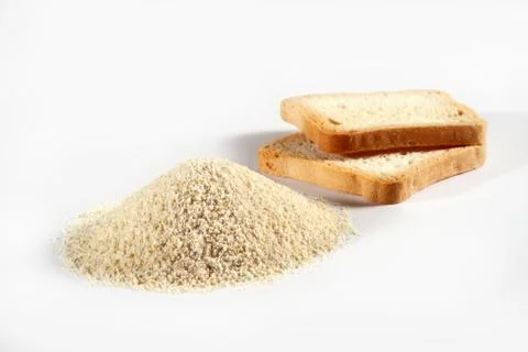 Biscuits with bread crumbs on white Stock Photos