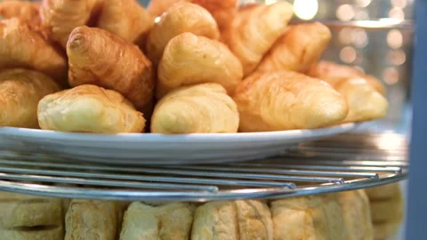 Biscuits buffet assorted cheeses and crackers with breads and sweets served at a Stock Footage 317879305