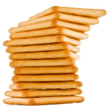Biscuits combined columns Stock Photos