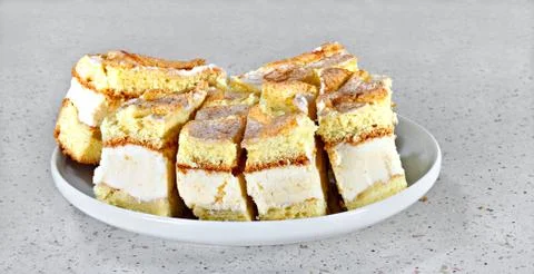 Biscuits with cream Stock Photos