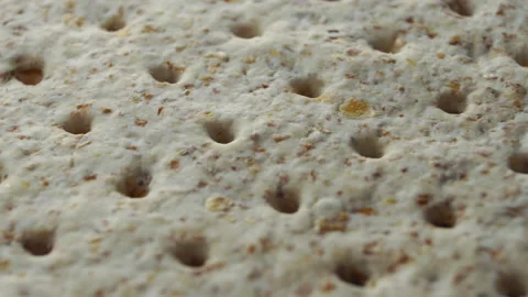 Biscuits with a detailed textured surface close up. Macro. Stock Footage 155279019