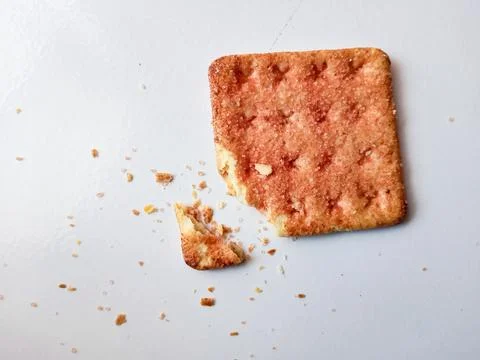 Biscuits flavoured with abon sapi or shredded beef, namely dried beef flakes Stock Photos