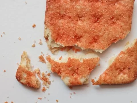 Biscuits flavoured with abon sapi or shredded beef, namely dried beef flakes Stock Photos
