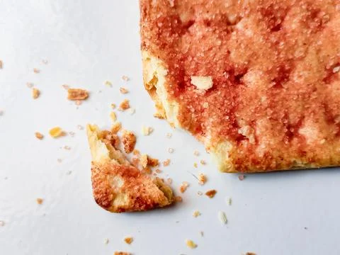 Biscuits flavoured with abon sapi or shredded beef, namely dried beef flakes Stock Photos