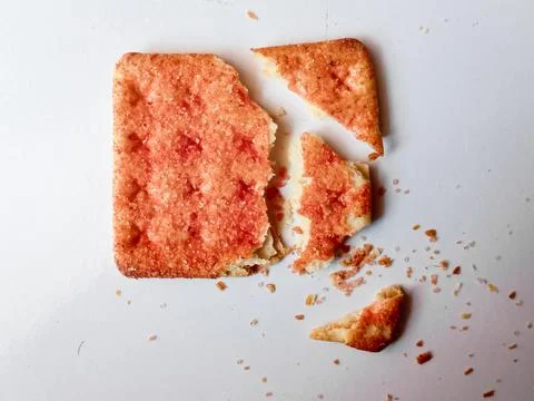 Biscuits flavoured with abon sapi or shredded beef, namely dried beef flakes Stock Photos