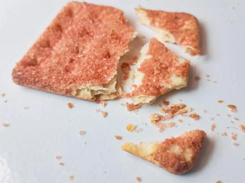 Biscuits flavoured with abon sapi or shredded beef, namely dried beef flakes, is Stock Photos