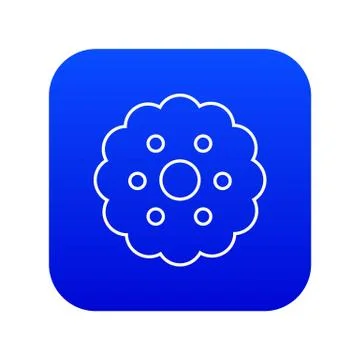 Biscuits icon blue vector Illustrazione stock