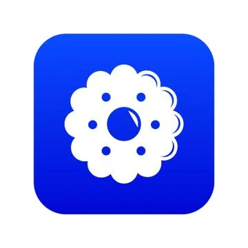 Biscuits icon blue vector Illustrazione stock