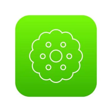 Biscuits icon green vector Illustrazione stock