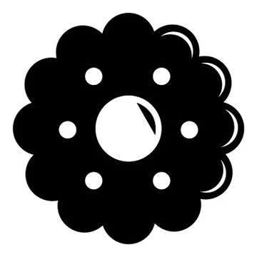 Biscuits icon, simple black style Stock Illustration