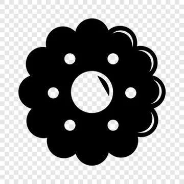 Biscuits icon, simple black style Stock Illustration