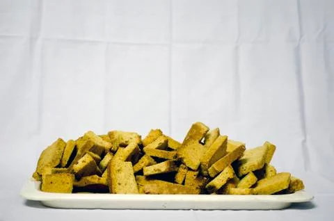 Biscuits isolate on white color background Stock Photos