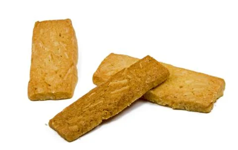 Biscuits isolated on white background Stock Photos