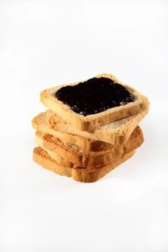 Biscuits with jam Stock Photos
