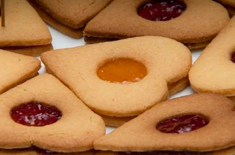 Biscuits with jam 写真素材