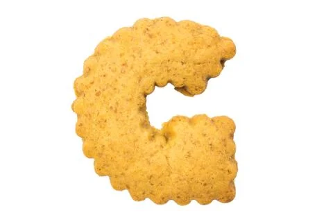 Biscuits letters. Words Stock Photos