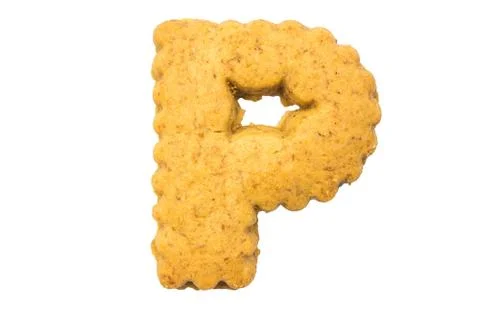 Biscuits letters. Words Stock Photos