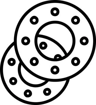 Biscuits Line Icon Design Stock Illustration