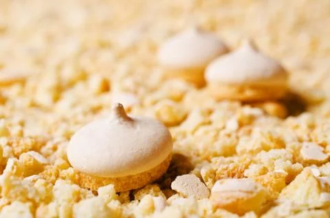 Biscuits with meringue Stock-Fotos