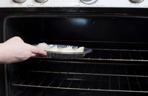 Biscuits in the Oven Stock Photos