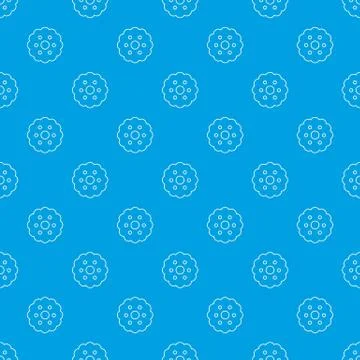Biscuits pattern seamless blue Stock Illustration