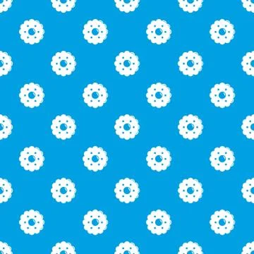 Biscuits pattern seamless blue Stock Illustration