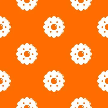Biscuits pattern vector orange Stock Illustration