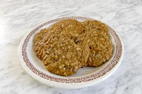 Biscuits on a plate Stock Photos