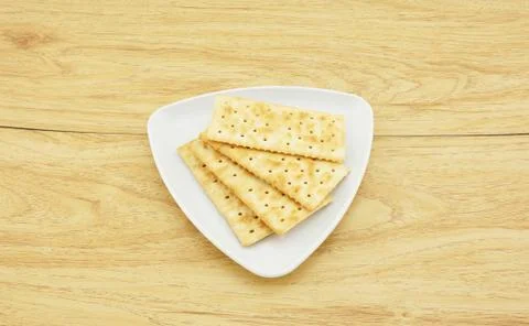 The biscuits on plate Stock Photos