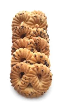 The biscuits with poppy 스톡 사진