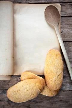 Biscuits Recipe With Copy Space Stockfoto's
