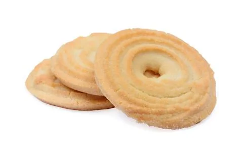 Biscuits rings on a white background Foto stock
