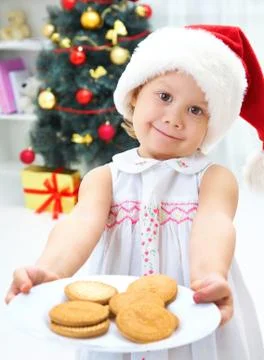 Biscuits to Santa Stock Photos