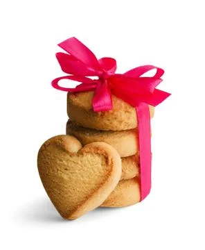 Biscuits in the shape of a heart Stock Photos