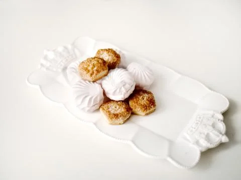 Biscuits On Table 库存照片