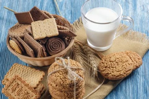 Biscuits on table Stock Photos