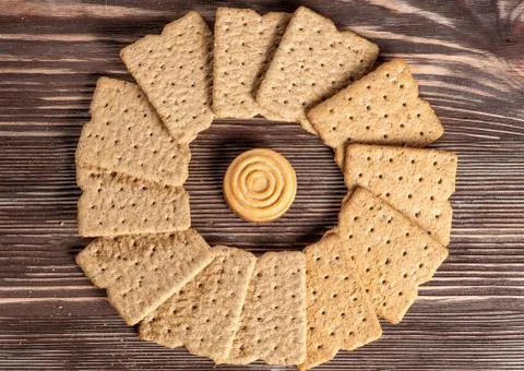 Biscuits on table Stock-Fotos