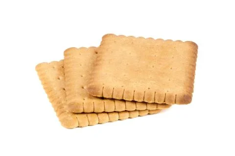 Biscuits on white background Stock Photos