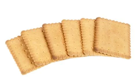 Biscuits on white background Stock Photos