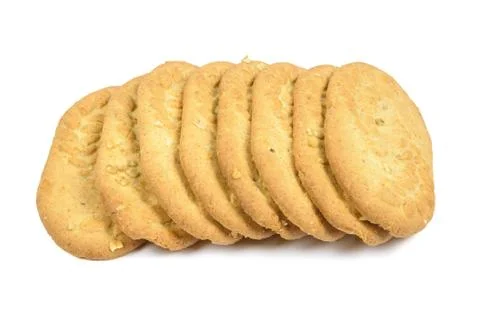 Biscuits on white background Stock Photos
