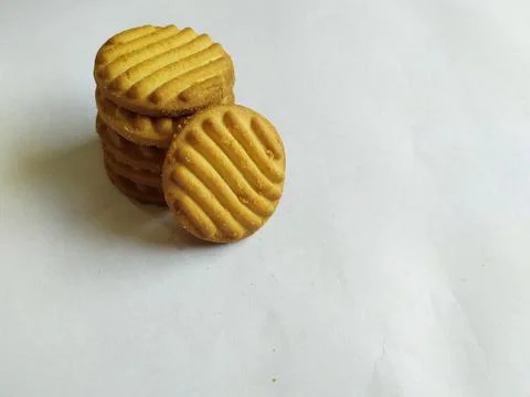 Biscuits on white background Stock Photos