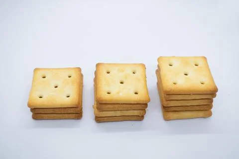 Biscuits on a white background Stock Photos