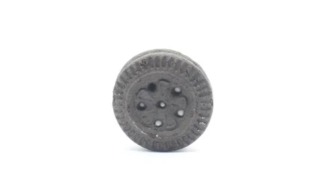 Biscuits on white background with selective focus Stock Footage 165548796