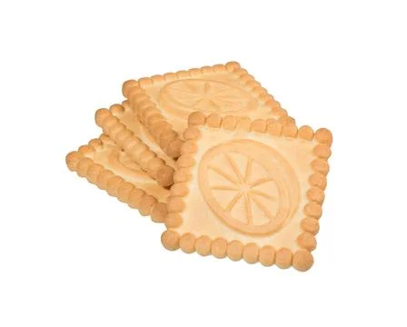 Biscuits on white. Stock Photos