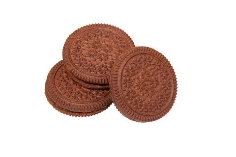 Biscuits on white. Stock Photos