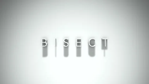 Bisect 3D title animation with shadows on a white background Stock Footage 297015825