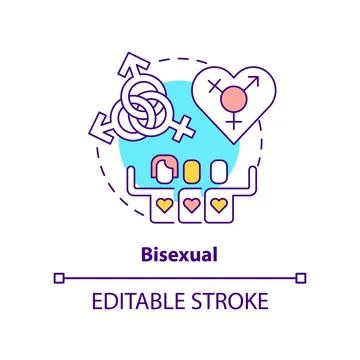 Bisexual concept icon Stock-Illustration