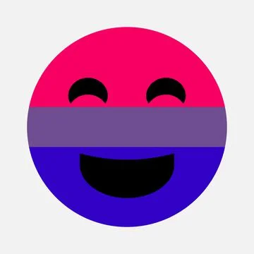 Bisexual emoji vector icon on white background. Stock Illustration